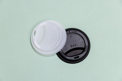 CPLA 90mm Standard Flip-Top Natural Color Cup Lid